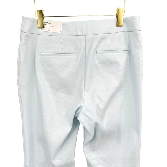 Ann Taylor NWT Pastel Blue Linen Blend The Straight Curvy Fit Pants Trousers - Picture 4 of 8